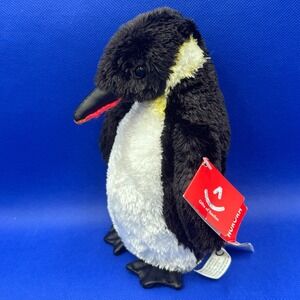 Aurora World Mini Emperor Penguin NWT Plush Stuffed Animal Black White New Bird